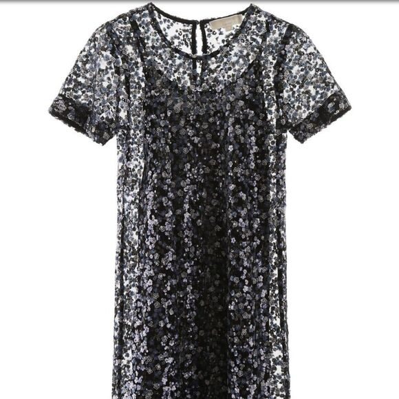 NWT Michael Michael Kors Sequined Dress In Orchid Haze SIZE XXS - Picture 6 of 12